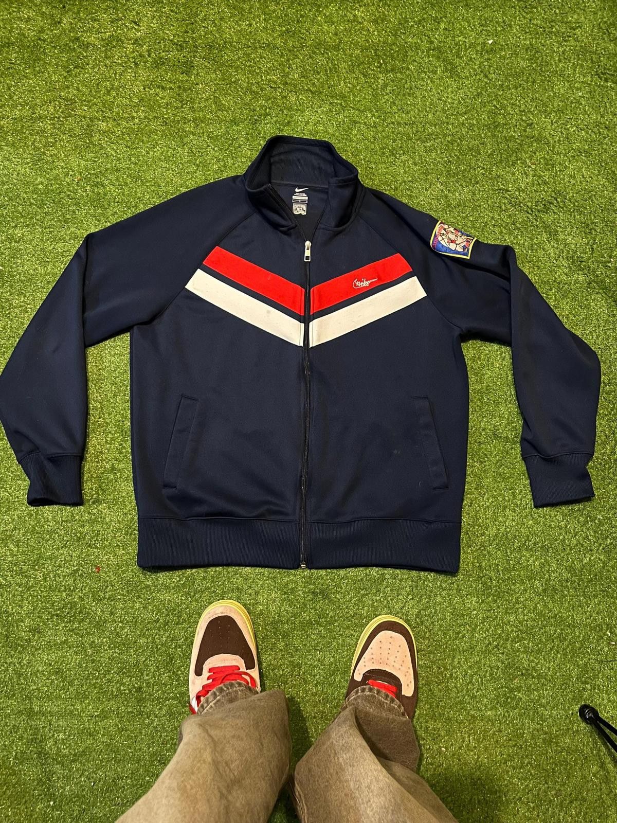 Nike Nike Twins Track Jacket Navy Blue Red White Size ONE SIZE - 1 Thumbnail