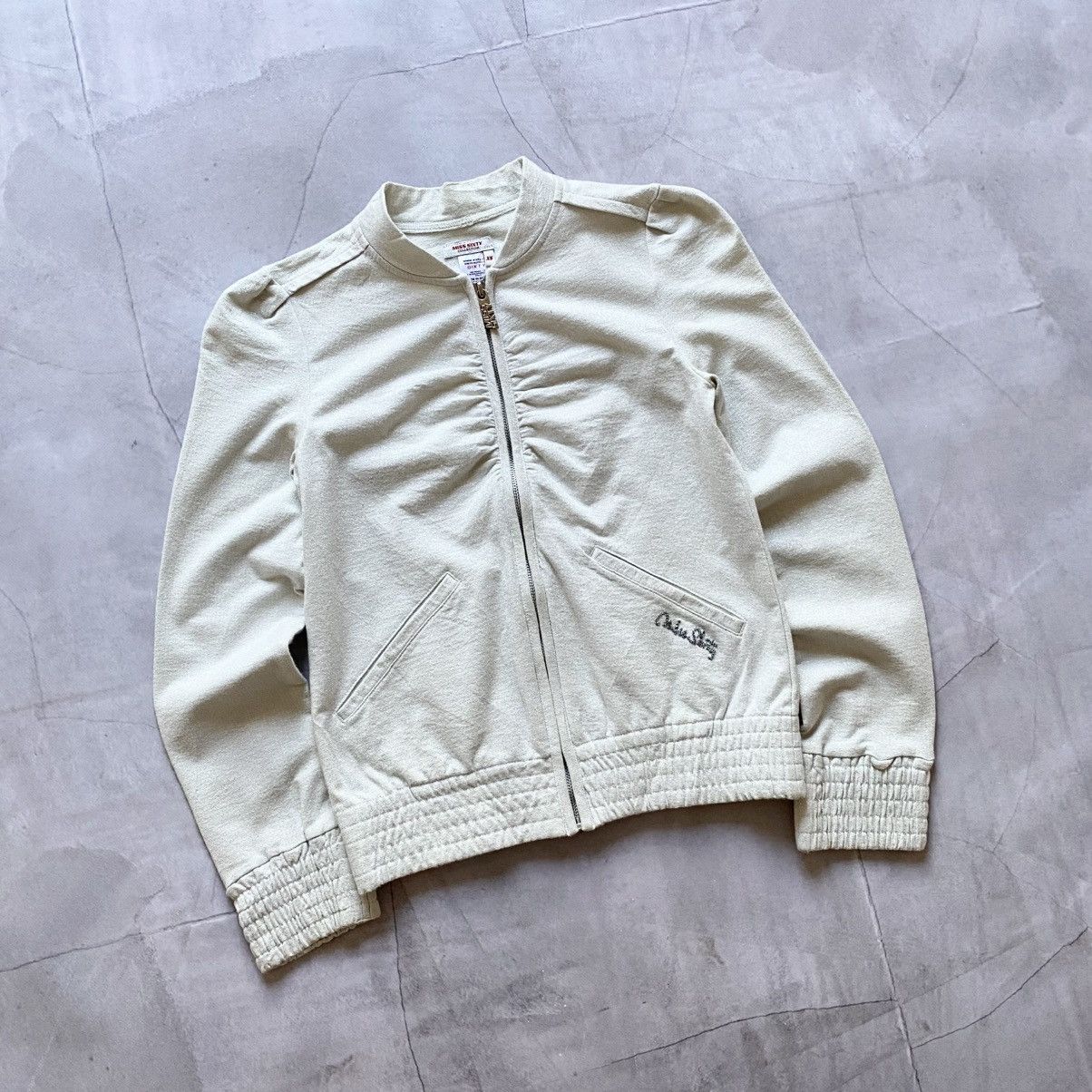 Hysteric Glamour Japan Miss Sixty Cropped Denim Biker Jacket Silver Y2K Size XS / US 0-2 / IT 36-38 - 1 Thumbnail