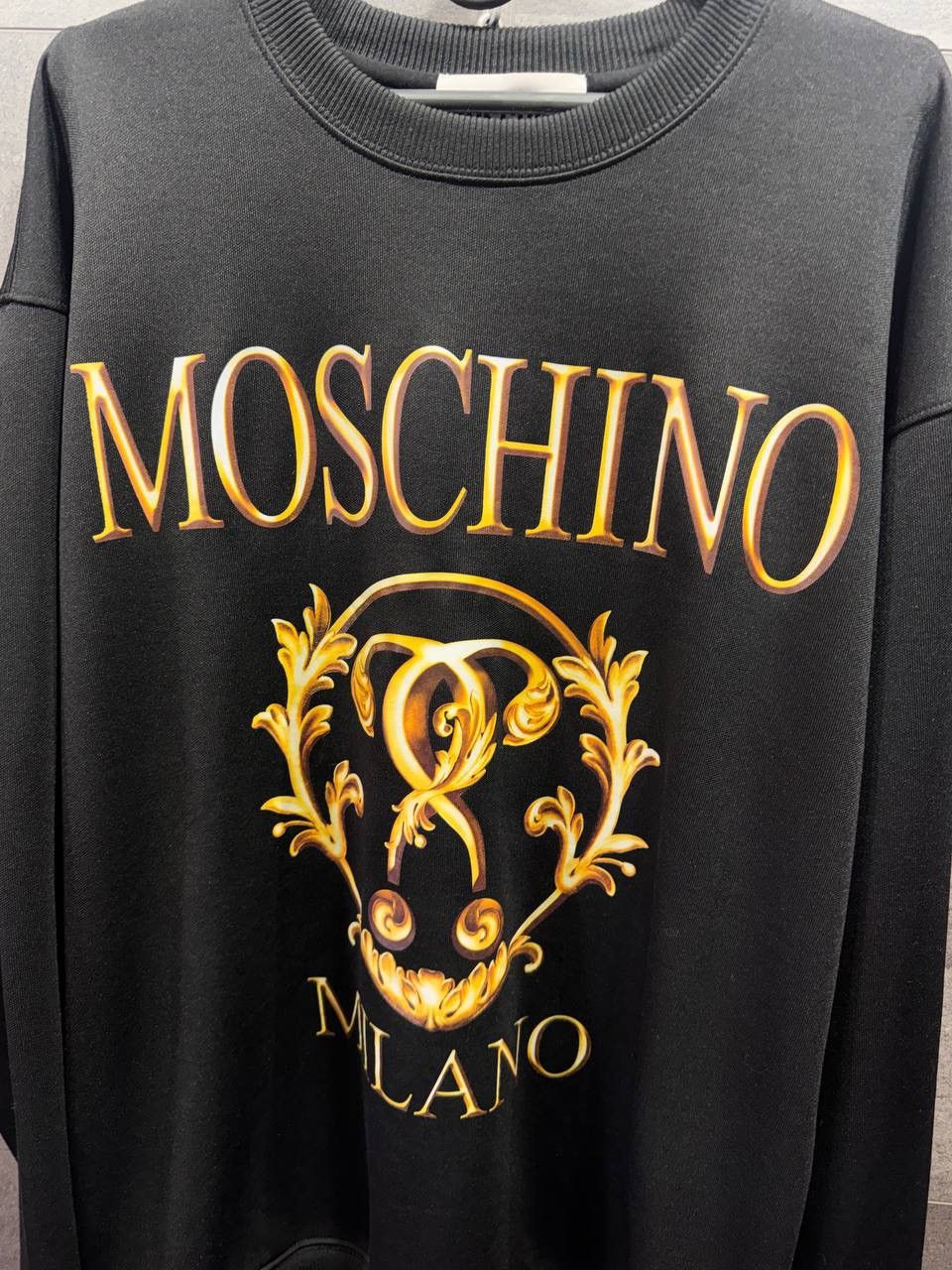 Moschino Moschino Couture Black Logo Print Cotton Sweatshirt Size XL Size US XL / EU 56 / 4 - 2 Thumbnail