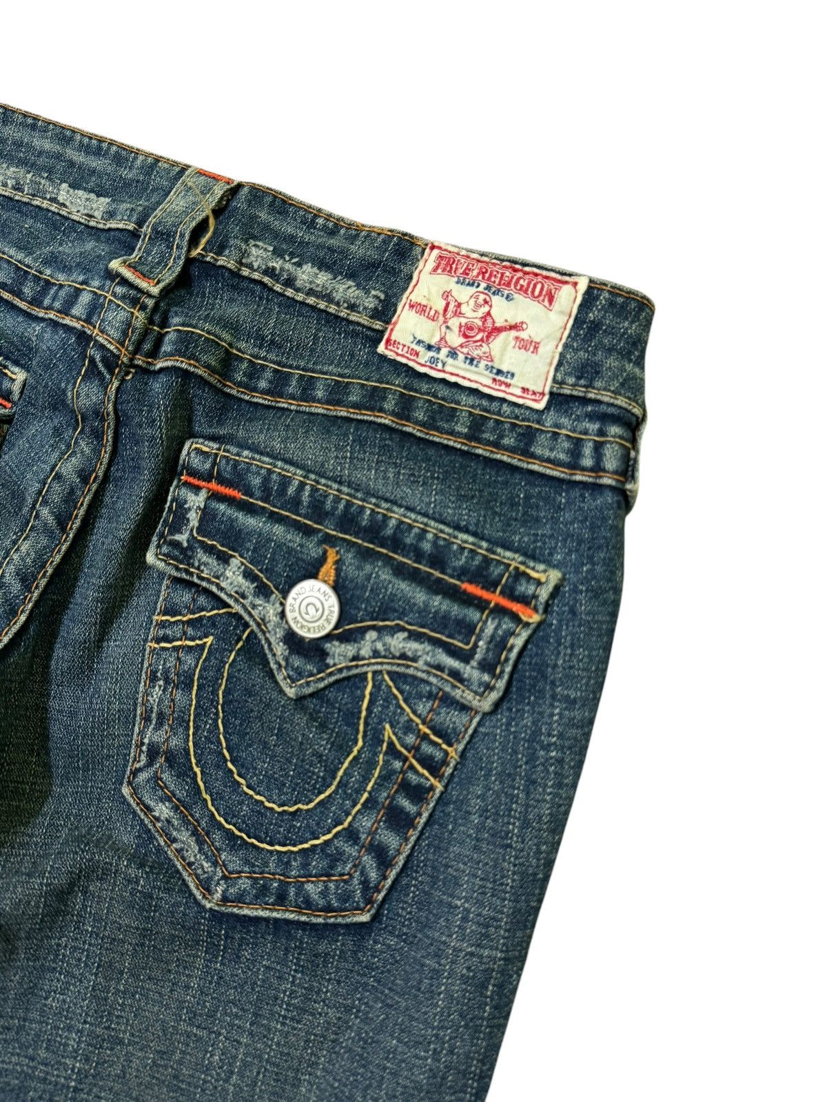 True Religion Flared TRUE RELIGION Distressed Low Rise Bootcut Size US 27 - 12 Thumbnail