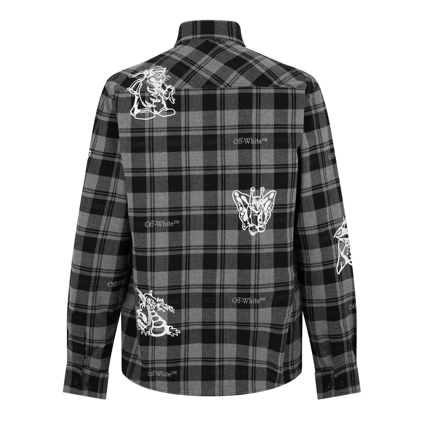 Off-White o1g2r1mq0326 Character Check Cotton Overshirt in Multicolor Size US M / EU 48-50 / 2 - 2 Thumbnail