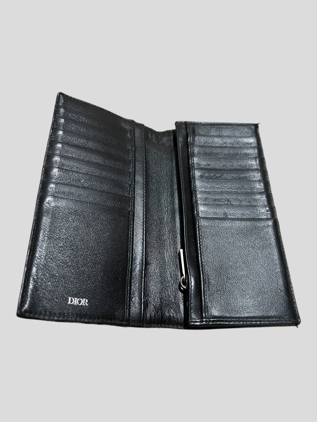 Dior Dior Oblique Monogram Jacquard Leather Long Vertical Wallet Size ONE SIZE - 5 Thumbnail