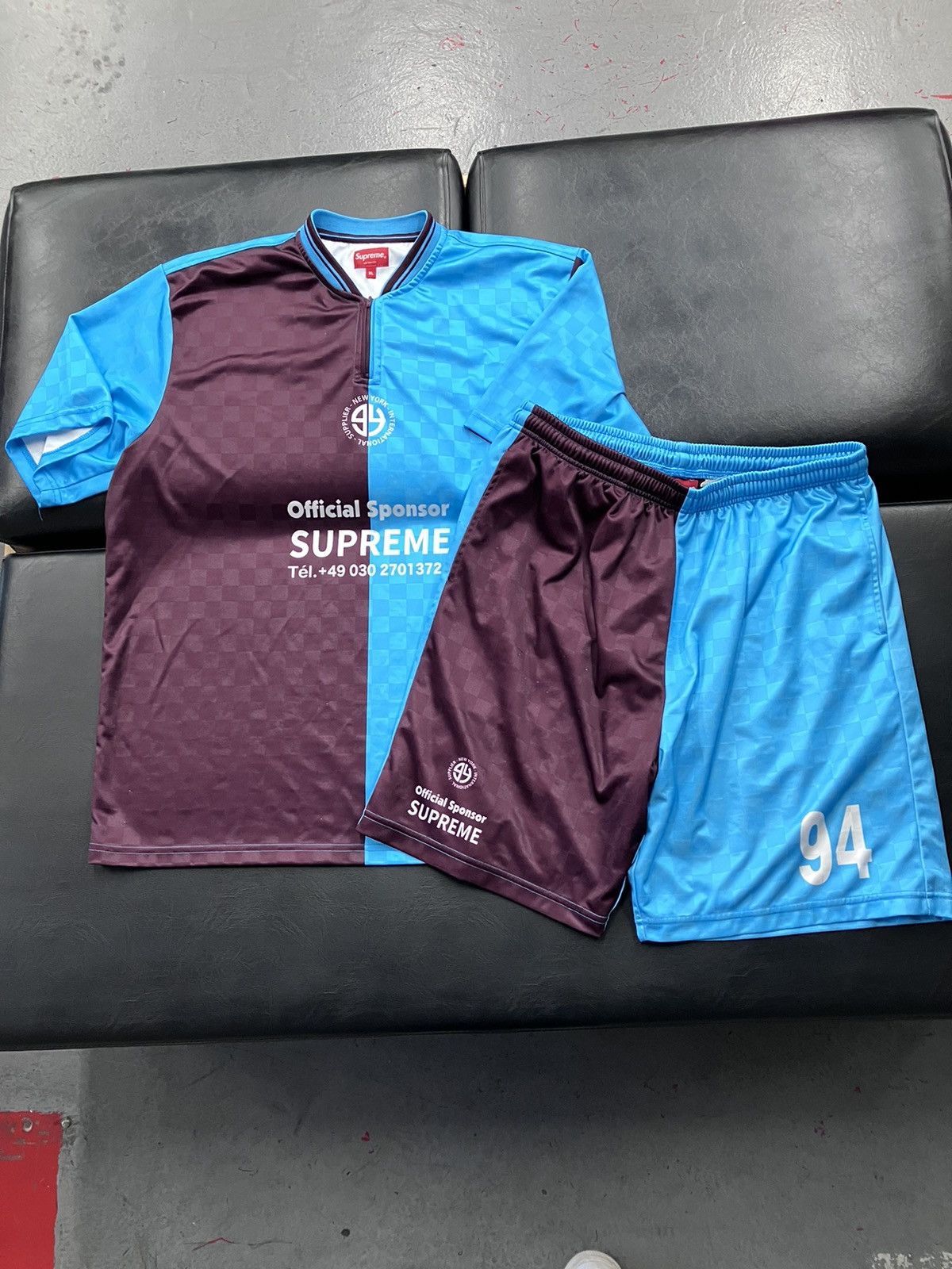Streetwear × Supreme Supreme Split Soccer Jersey Set (Shirt 