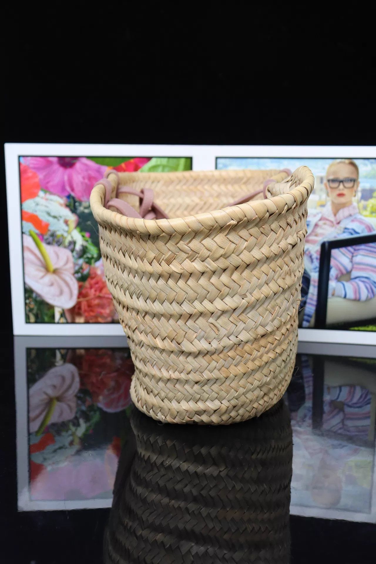 Celine Celine Straw Basket Bag Pink 26x19.5x14 Size ONE SIZE - 4 Thumbnail