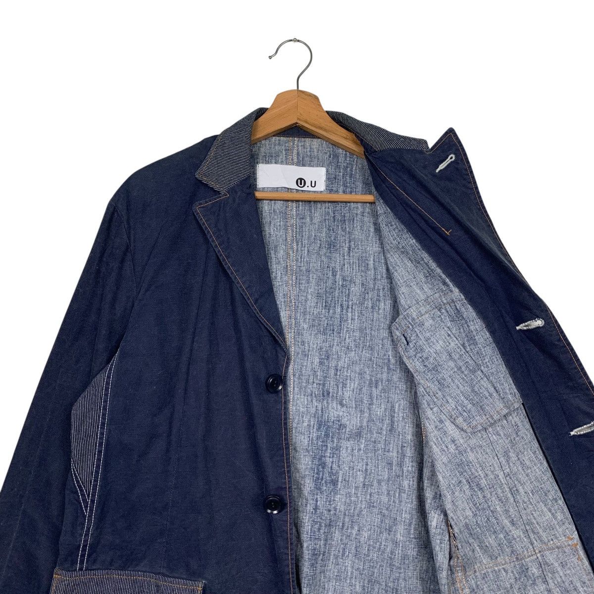 Japanese Brand U.U Jean Jacket Denim Casual Jacket #2578-C116 Size US L / EU 52-54 / 3 - 8 Thumbnail