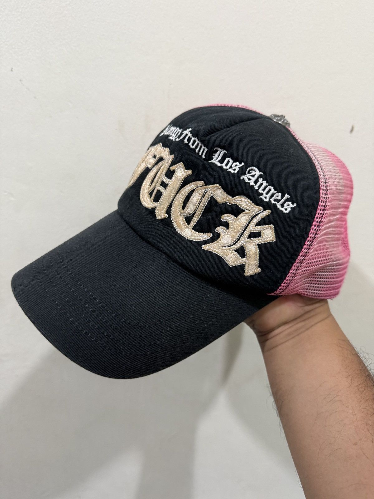 Japanese Brand Slangy Fr L.A CH PARODY Trucker Hat Size ONE SIZE - 4 Thumbnail