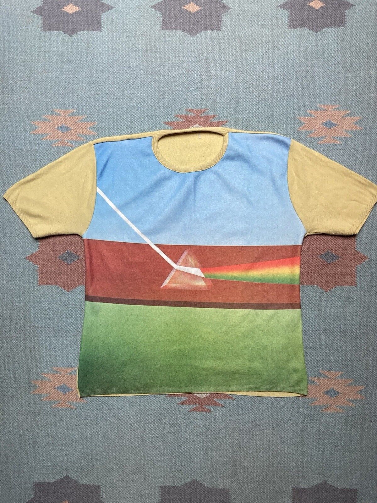Vintage 70s t shirt Pink Floyd dark side of the moon rainbow graph M Size US M / EU 48-50 / 2 - 1 Thumbnail