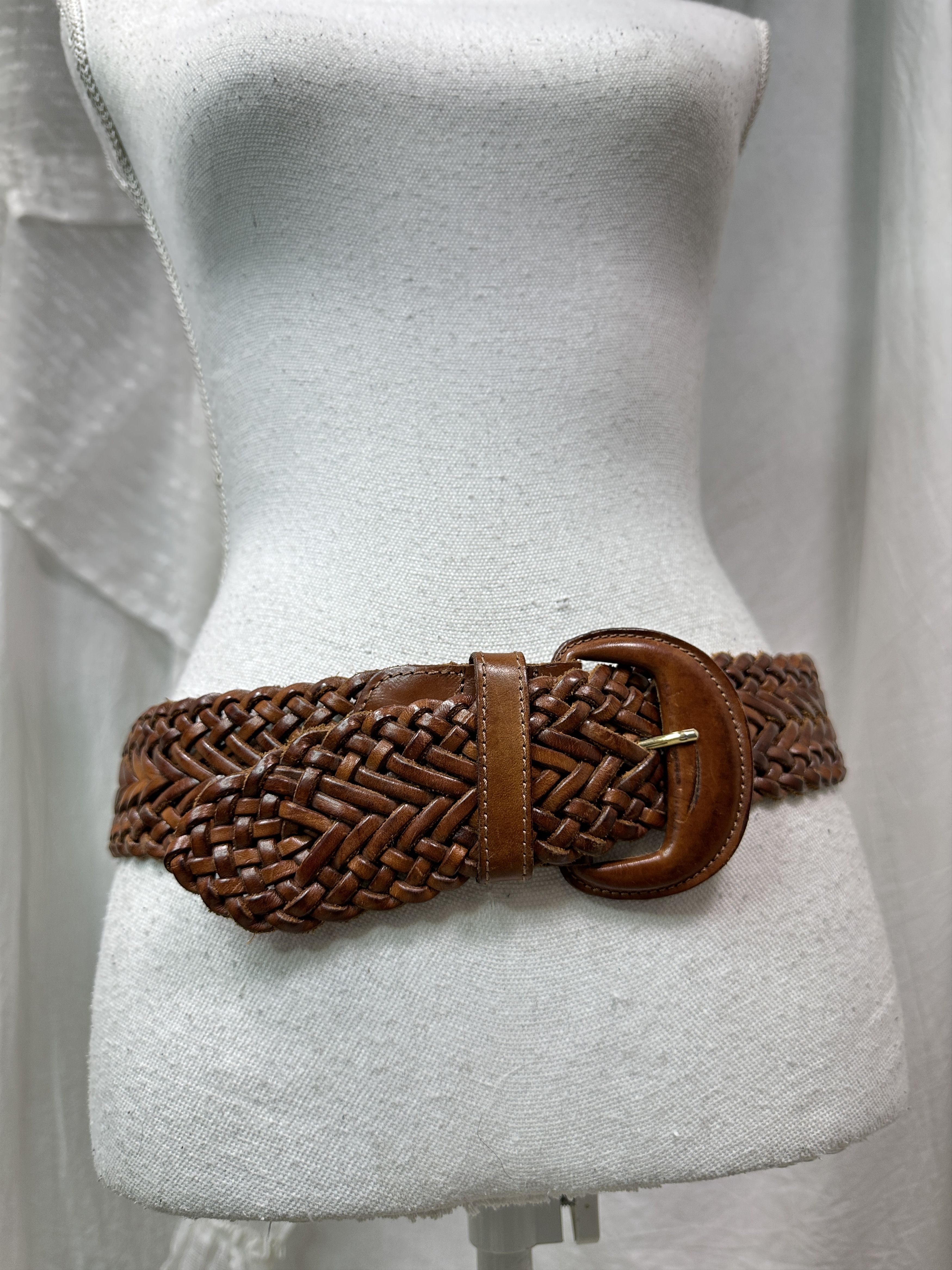 Vintage Vintage Grunge Leather Boho Braided Belt Y2K Size ONE SIZE - 1 Thumbnail