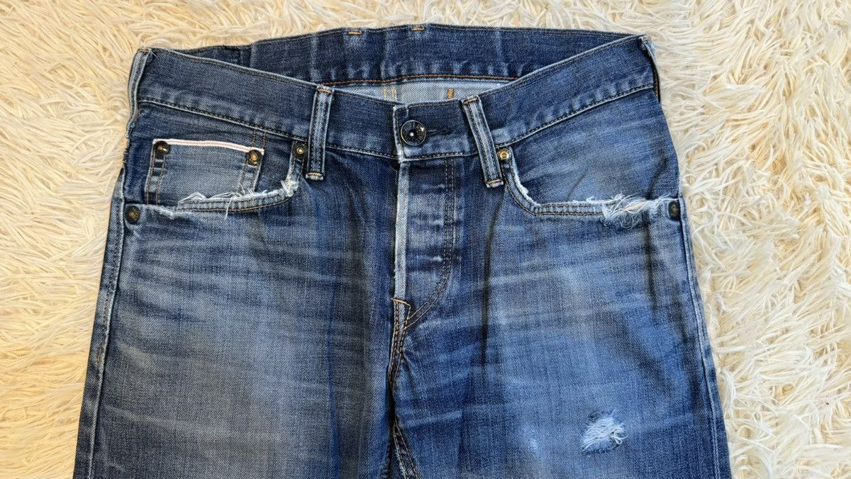 Edwin Offer‼️Edwin Buckle Back Selvedge Distressed Denim (24-195) Size US 31 - 4 Thumbnail