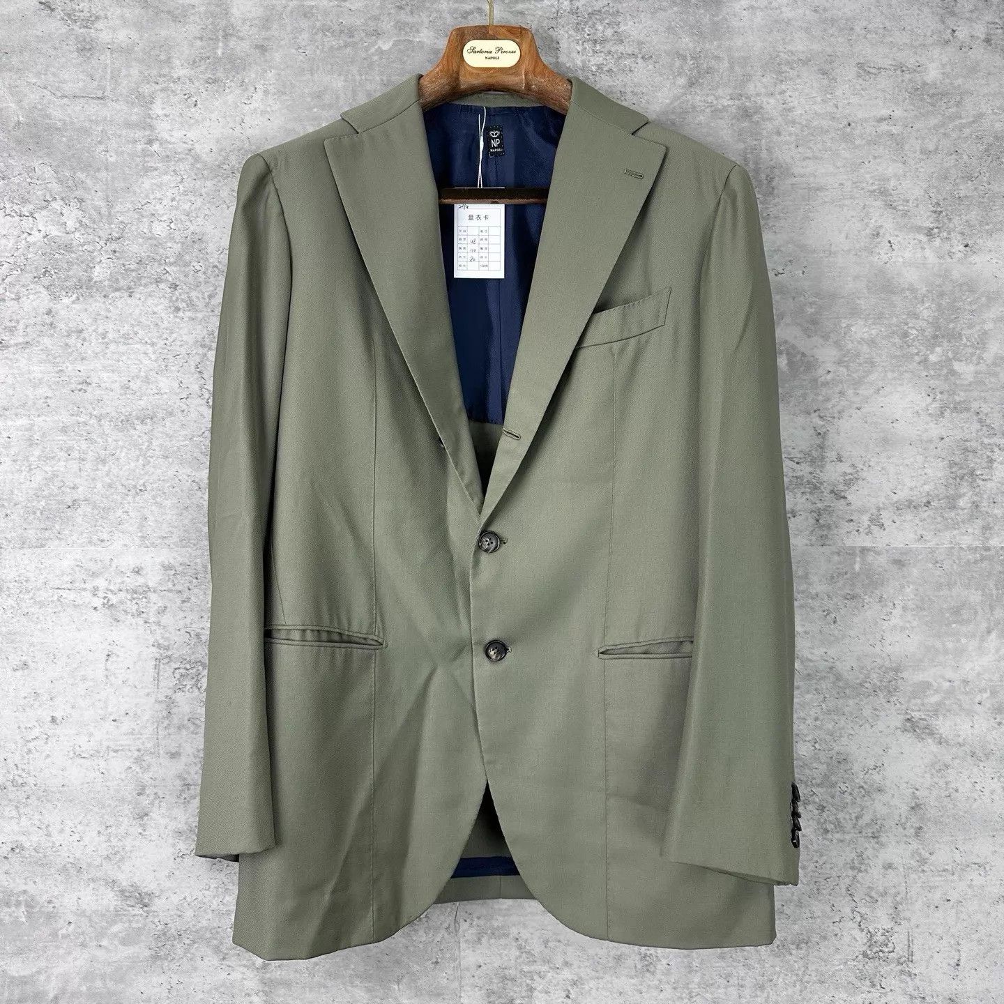 Other Sartoria Pirozzi Napoli Bespoke Handmade Suit 48-50 Size 48R - 2 Thumbnail