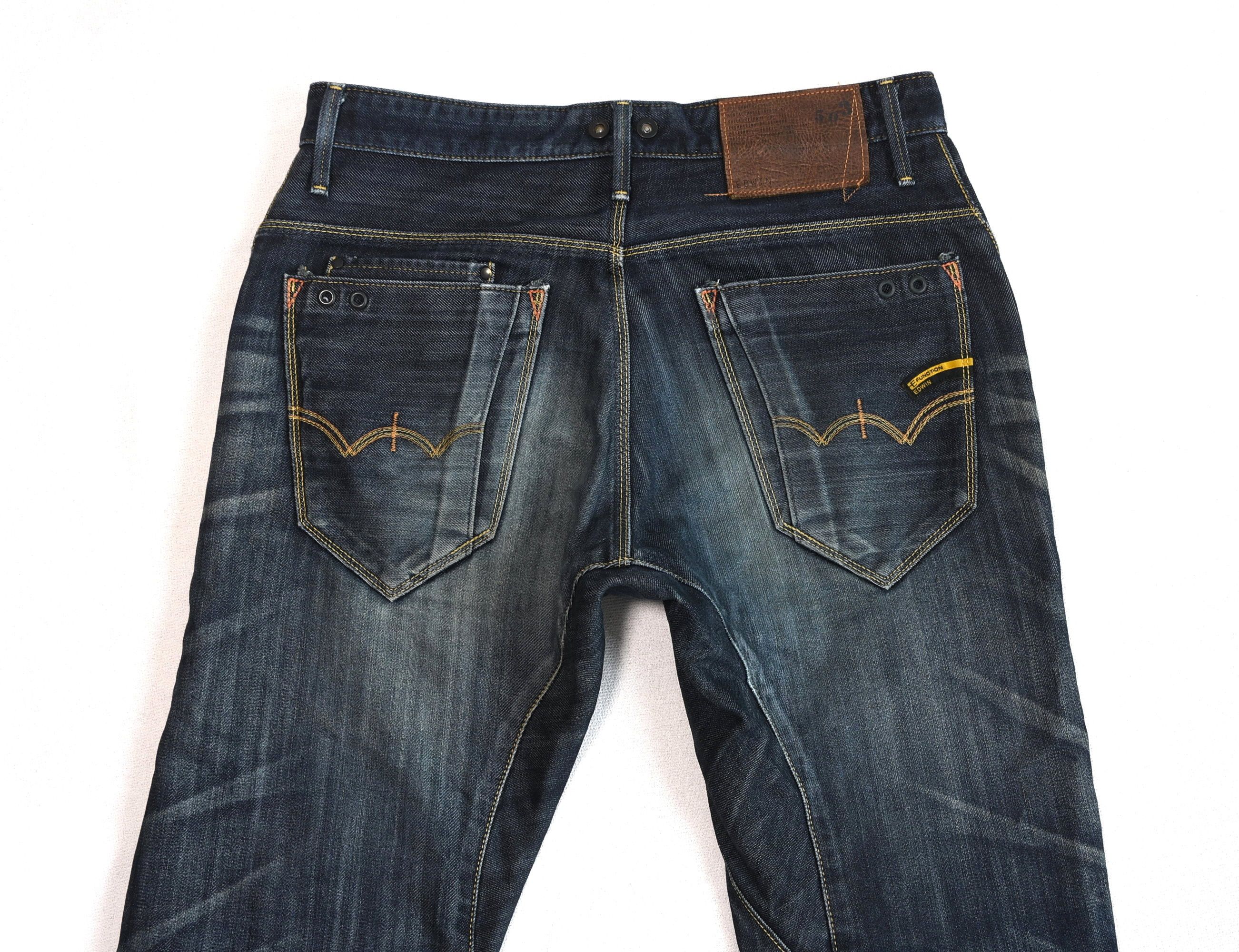 Edwin × Hysteric Glamour × Japanese Brand Edwin Distressed three-dimensional cut denim pants Size US 30 / EU 46 - 9 Thumbnail