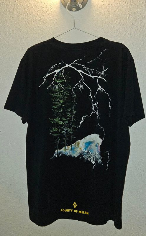 Marcelo Burlon Marcelo Burlon County of Milan Black Wolf Eagle T-Shirt Size US L / EU 52-54 / 3 - 2 Thumbnail