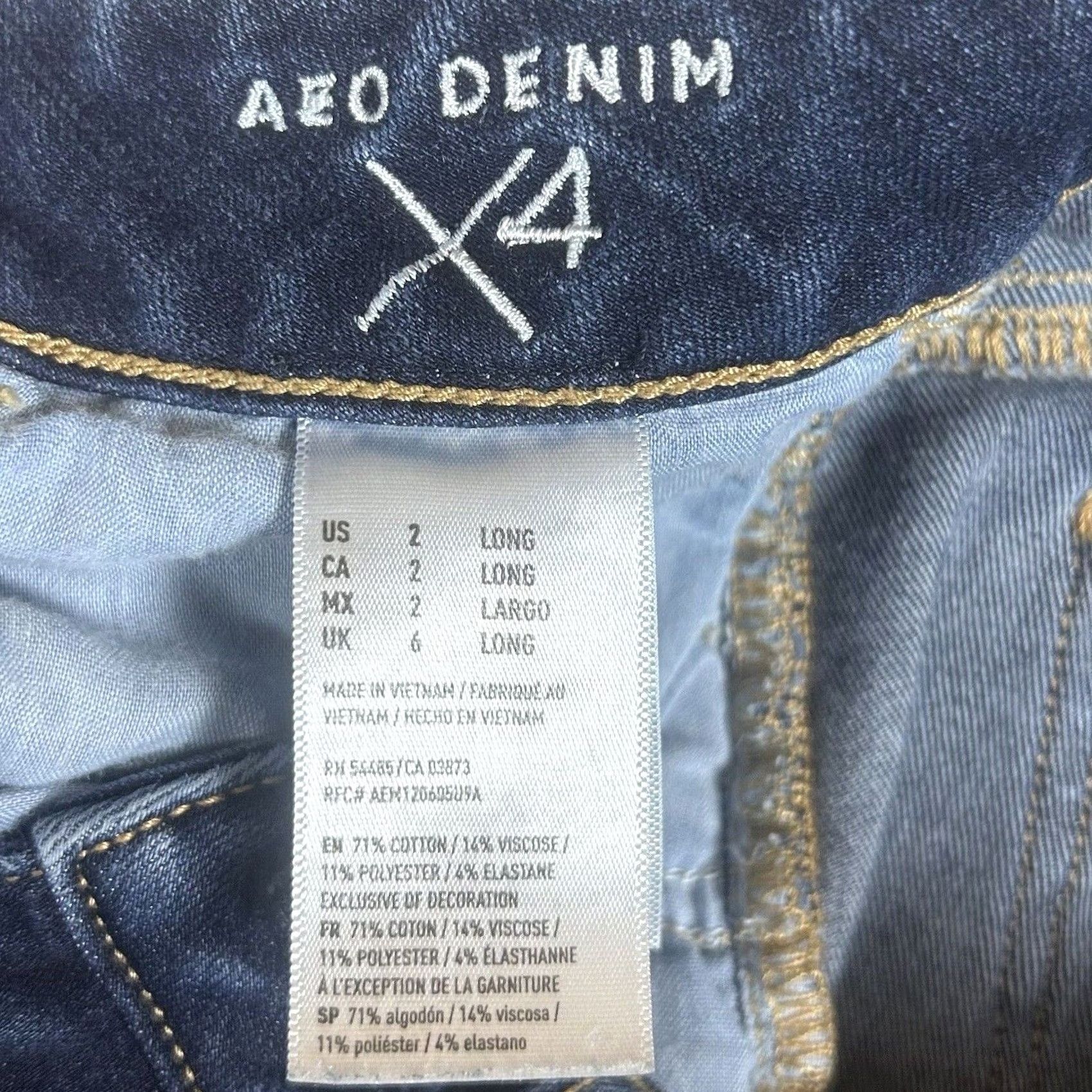 American Eagle Outfitters American Eagle Outfitters Super Stretch X4 Hi-Rise Jegging Size 2 Lon AEO 2L Size 42" / US 20 - 5 Thumbnail