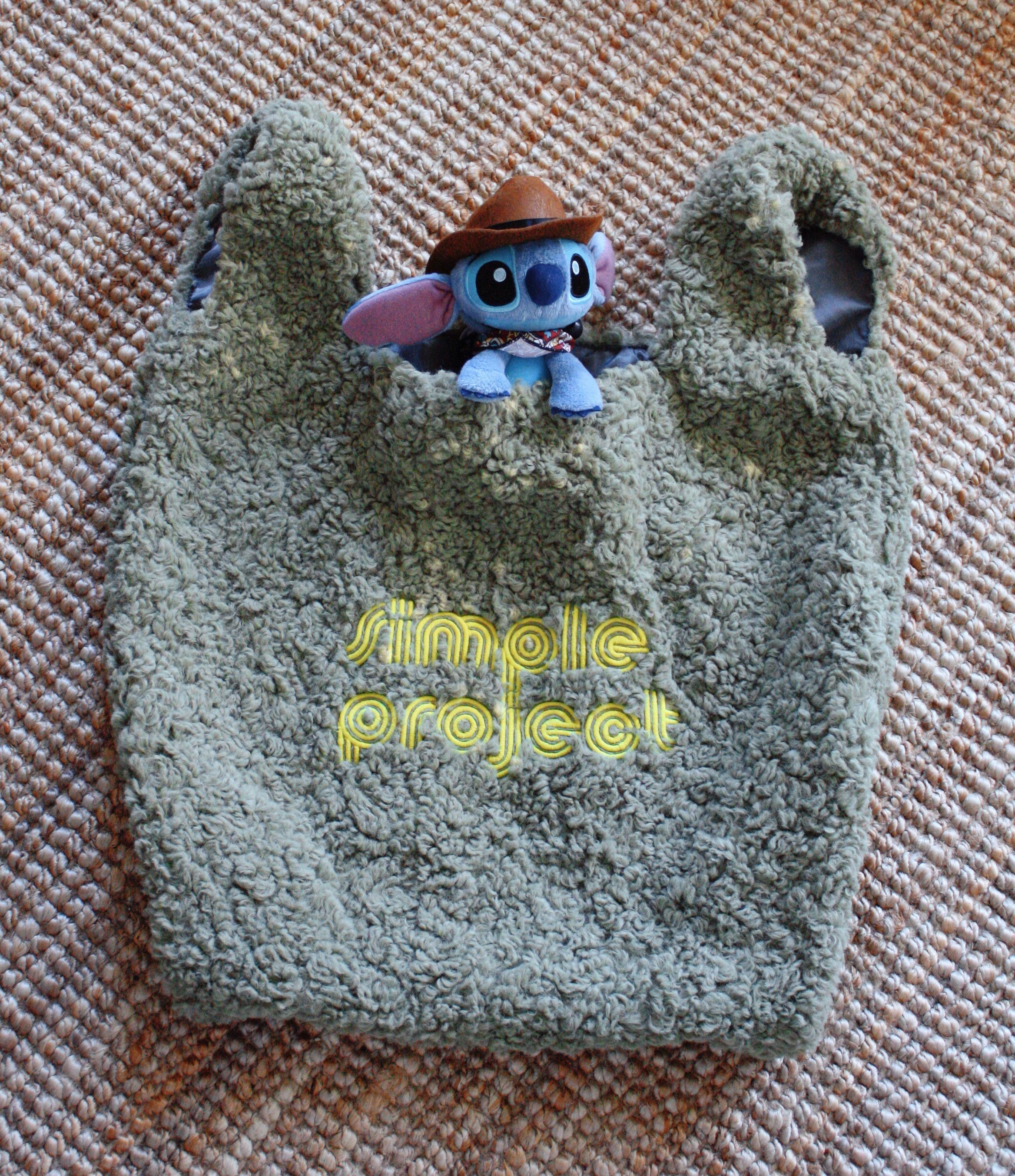 Other Sherpa Fleece Tote Bag Moss Green Fuzzy Shopper Size ONE SIZE - 1 Thumbnail