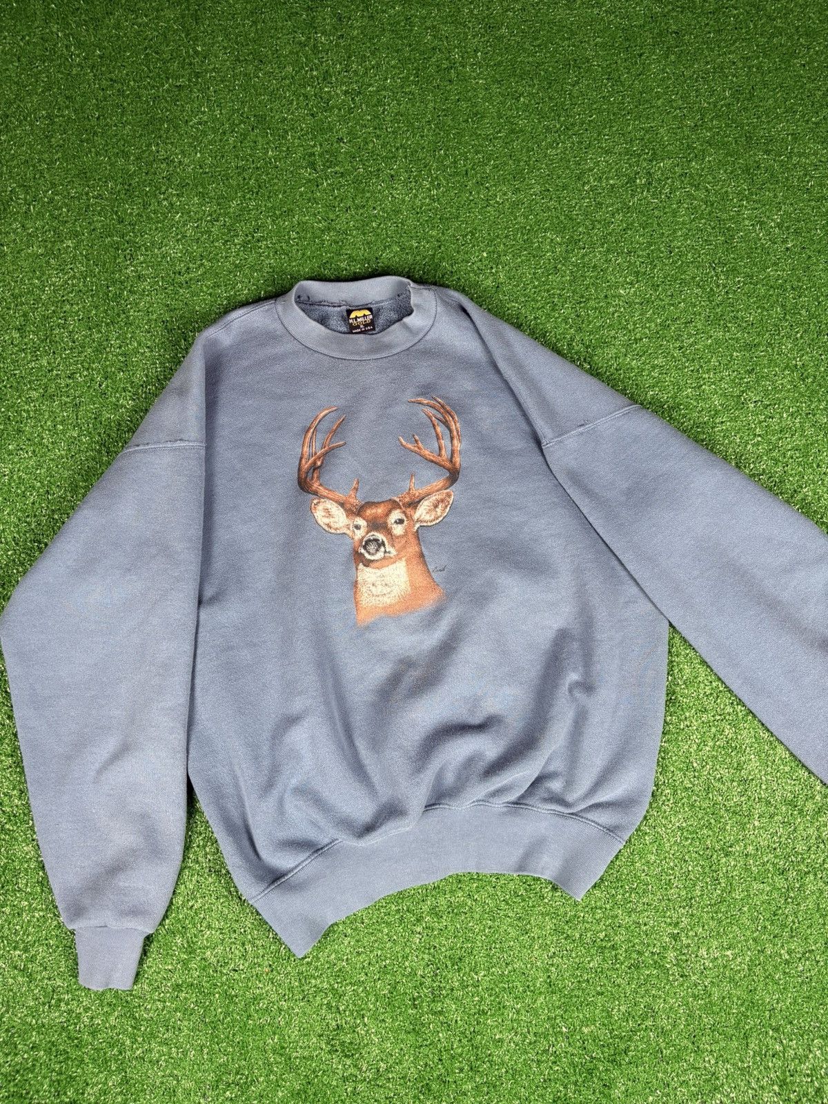 Vintage Vintage 90s H.L Miller Deer Graphic Crewneck sweatshirt Size US XL / EU 56 / 4 - 1 Thumbnail
