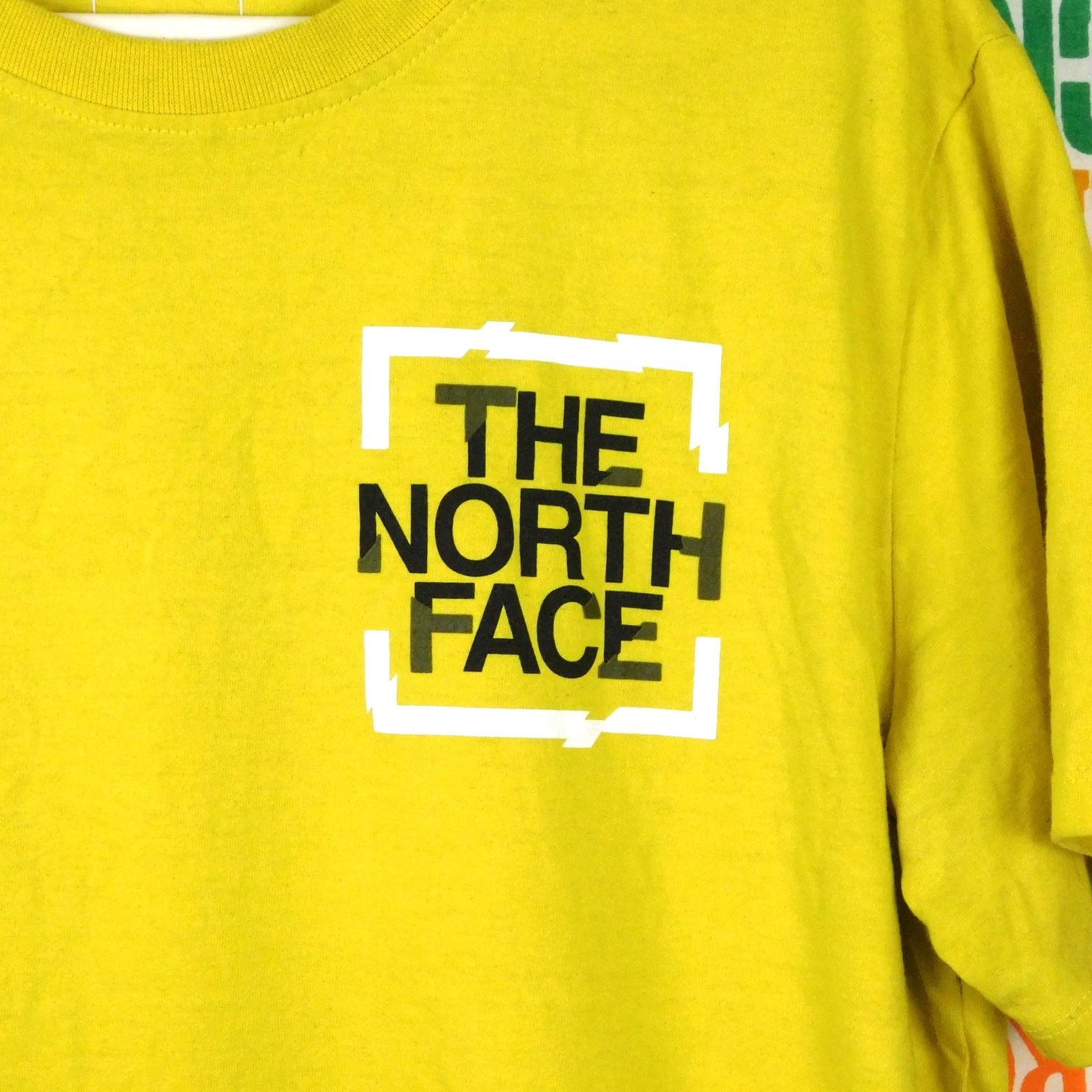 The North Face The North Face T Shirt Sz L Yellow Square Logo Double Sided Size US L / EU 52-54 / 3 - 6 Thumbnail