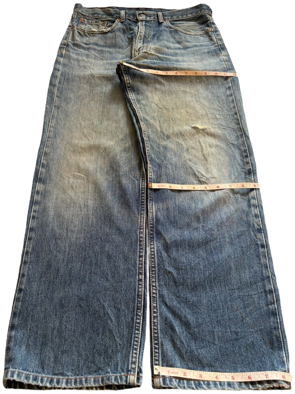 Levi's × Levi's Vintage Clothing Vintage 90s Levis 598 Mud Wash Distressed Loose Baggy Jeans Size US 32 / EU 48 - 14 Thumbnail