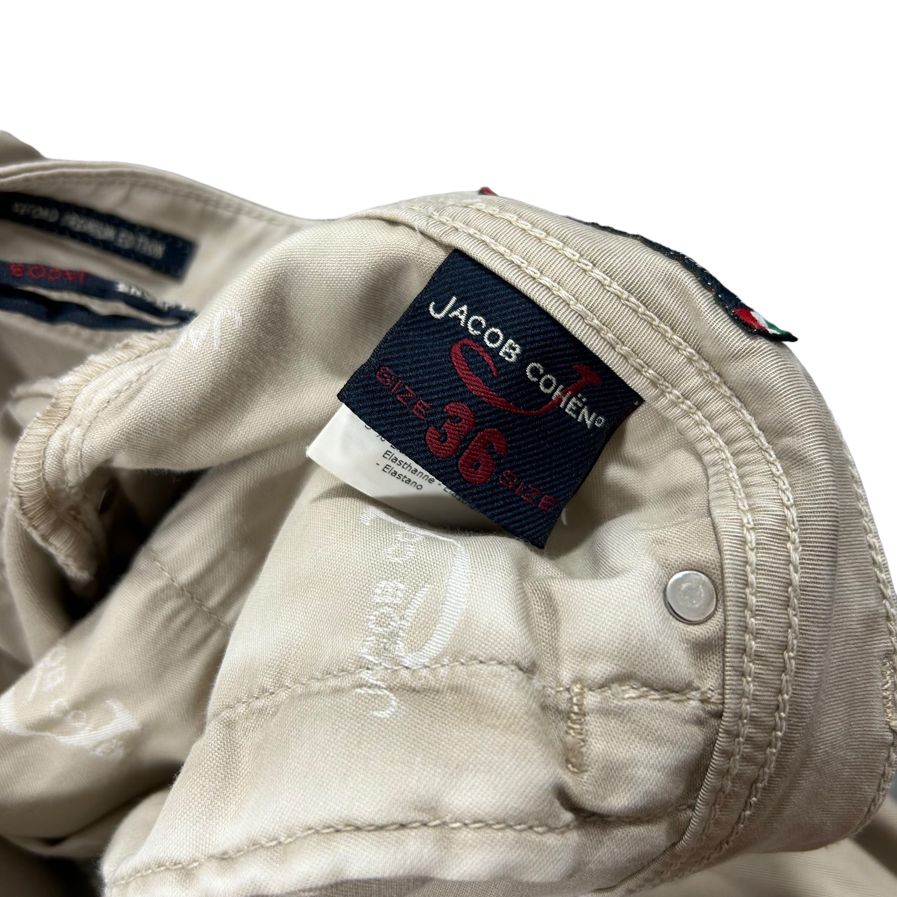 Jacob Cohen Jacob Cohen Style 688 Lyocell Beige Regular Tapered Pants 36 Size US 36 / EU 52 - 9 Thumbnail
