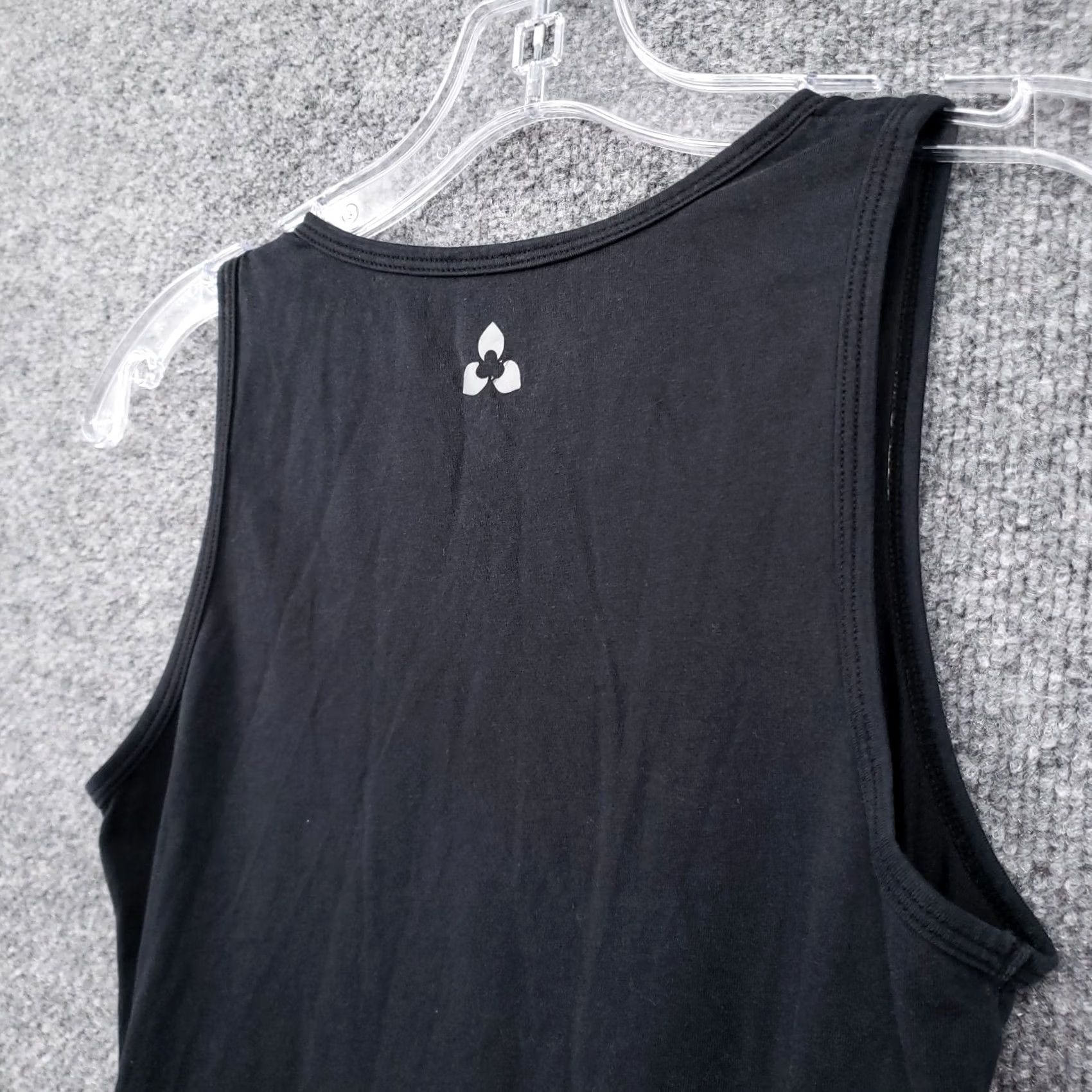 Reebok Reebok Womens S Small Tank Black Ruched Scoop Neck Sleeveless Cotton Blend Size S / US 4 / IT 40 - 7 Thumbnail