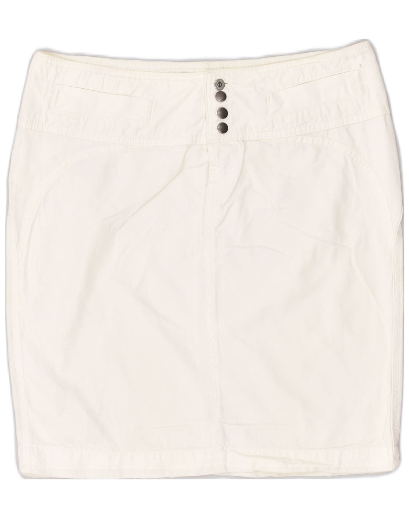 Diesel Womens Pencil Skirt W30 Medium White Cotton Size 24" / US 00 / IT 34 - 1 Thumbnail