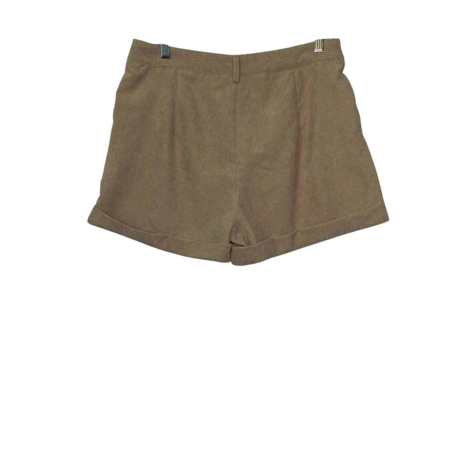 Shein SHEIN beige corduroy pleated cuffed shorts size 8 - 10 Size 32" / US 10 / IT 46 - 12 Thumbnail