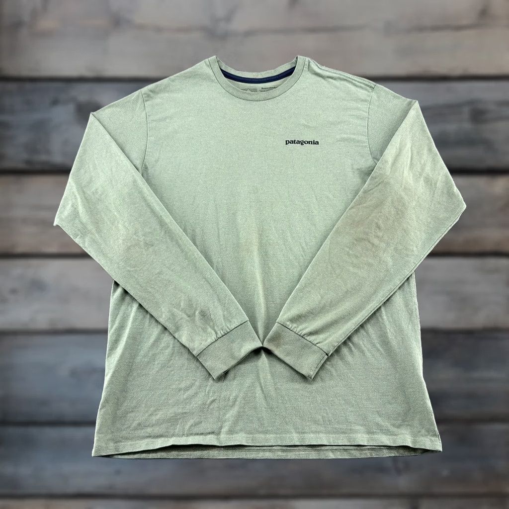 Patagonia Patagonia Shirt Mens M Green Long Sleeve Responsibili Tee Regular Cotton Logo USA Outdoor Size US M / EU 48-50 / 2 - 1 Thumbnail
