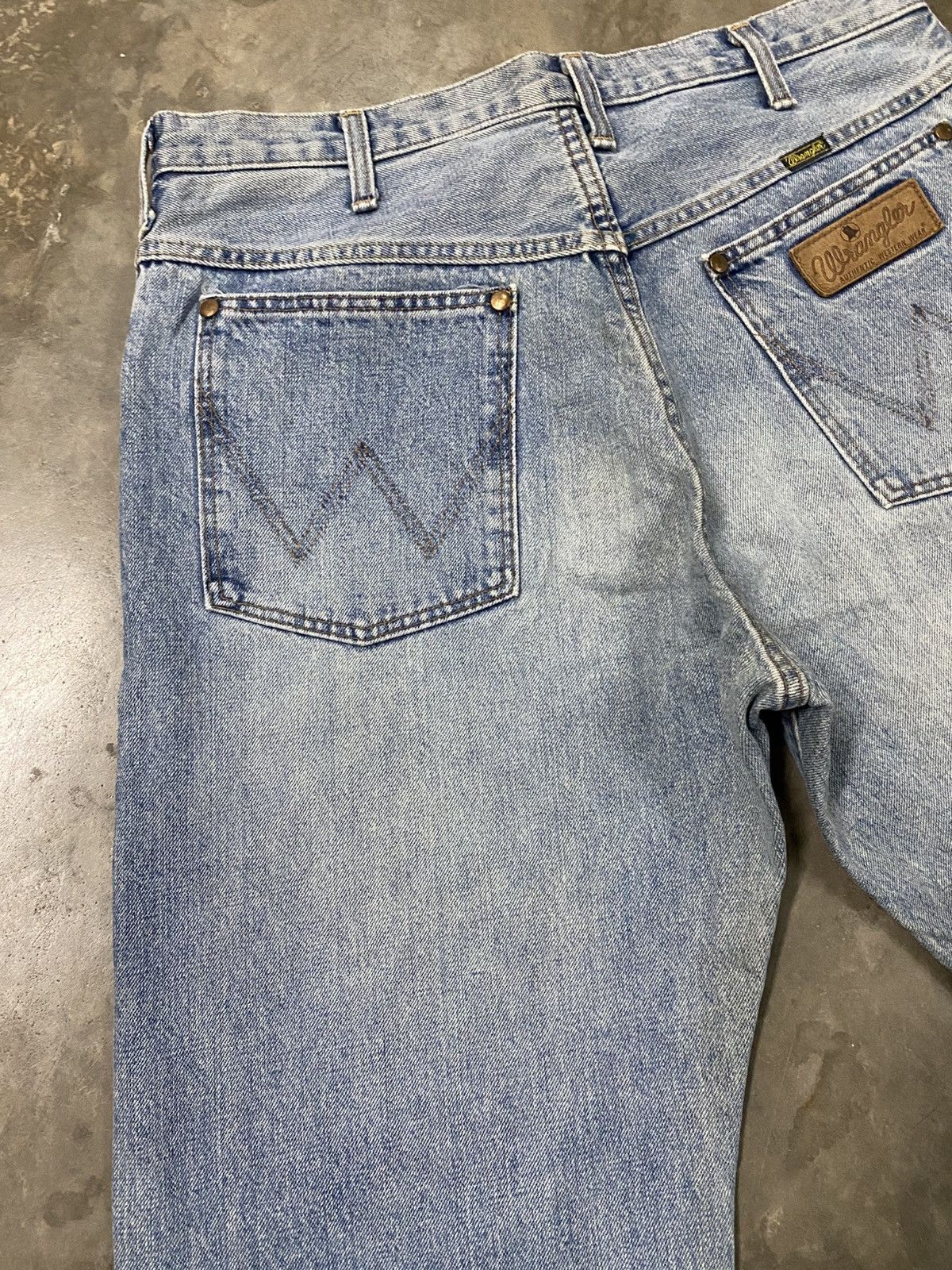 Vintage × Wrangler Vintage Wrangler Blue Bell Selvedge Washed Blue @257 Size US 33 - 4 Thumbnail