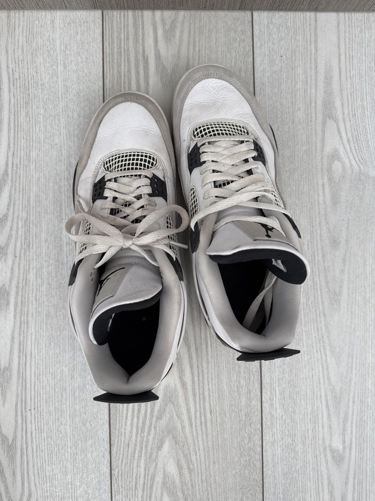 Nike Jordan Air Jordan 4 Retro Military Black White Grey sneakers Size US 12 / EU 45 - 5 Thumbnail