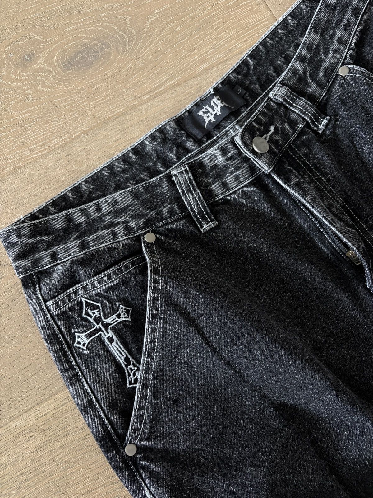 Other Y2K Cross Baggy Jeans Size US 34 / EU 50 - 2 Thumbnail