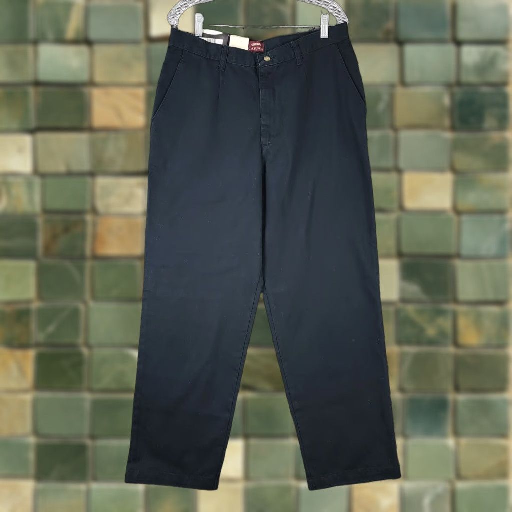 Vintage Riders Womens Relaxed Fit Pants Size 16 Dark Blue Casual Trousers with Pockets Size 38" / US 16 / IT 52 - 1 Thumbnail