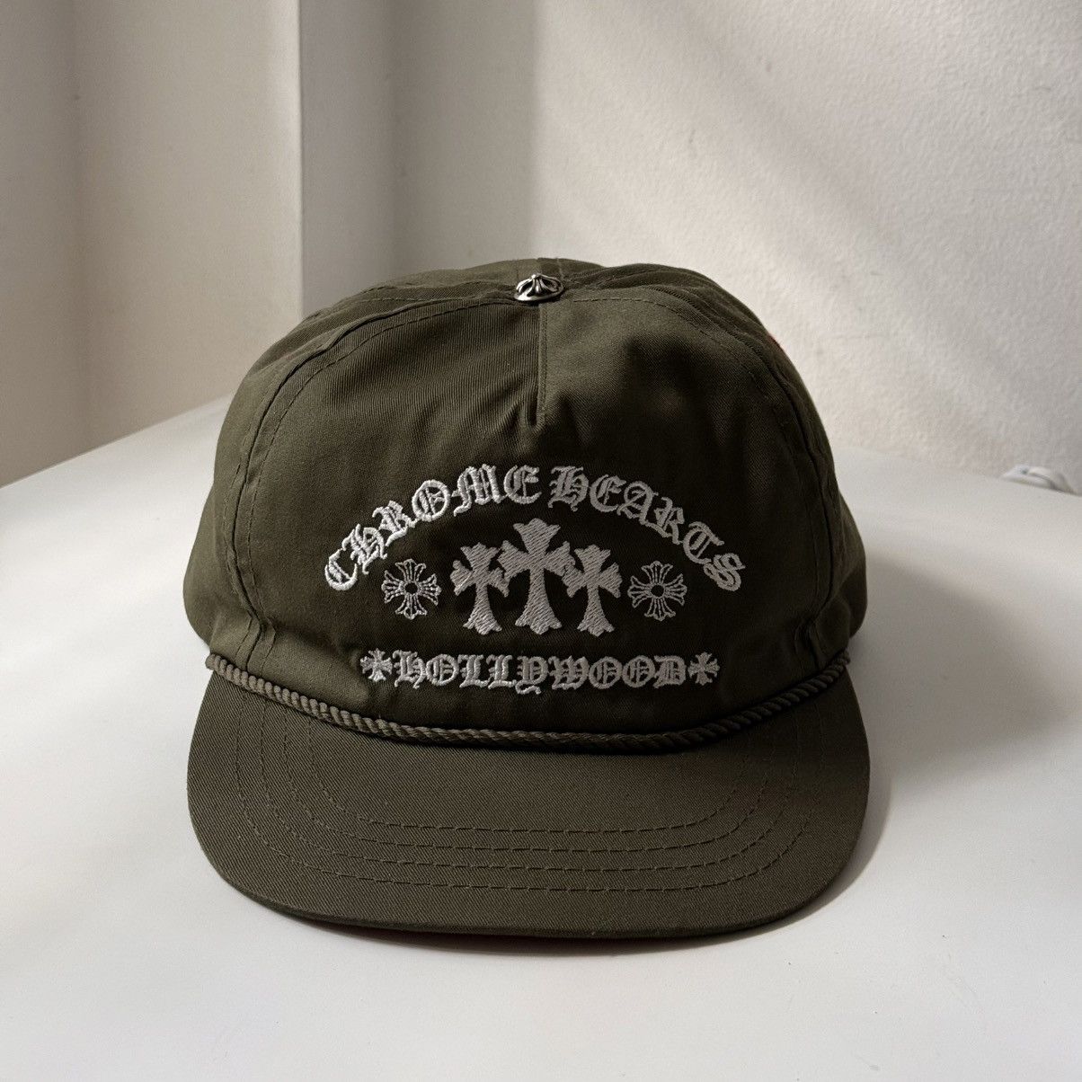 Chrome Hearts Gas station triple cross embroidered hat 'olive