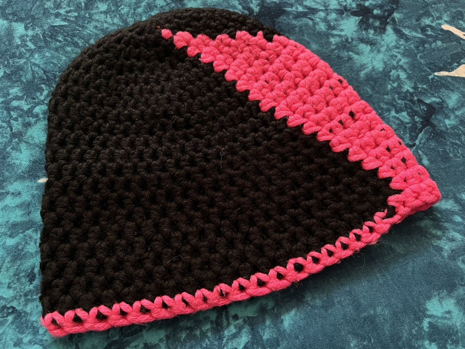 Vintage Vintage knitted Streetwear Anime Hat hand made Y2k pink Size ONE SIZE - 6 Thumbnail