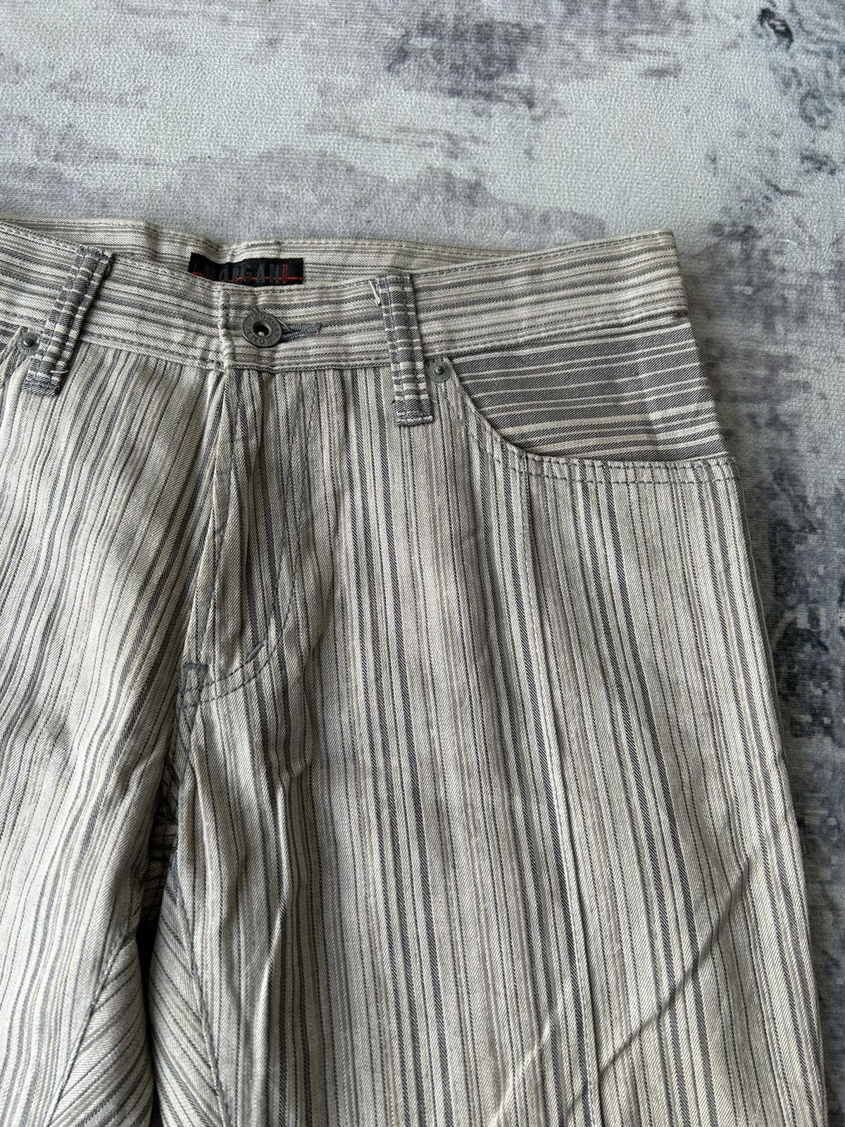 If Six Was Nine Morgan Homme Flared Stripe Pants Size US 29 - 7 Thumbnail