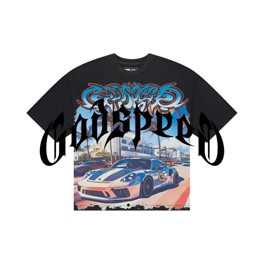 Godspeed Car Meet Miami GT Exclusive Black Tee Size US XS / EU 42 / 0 - 1 Thumbnail