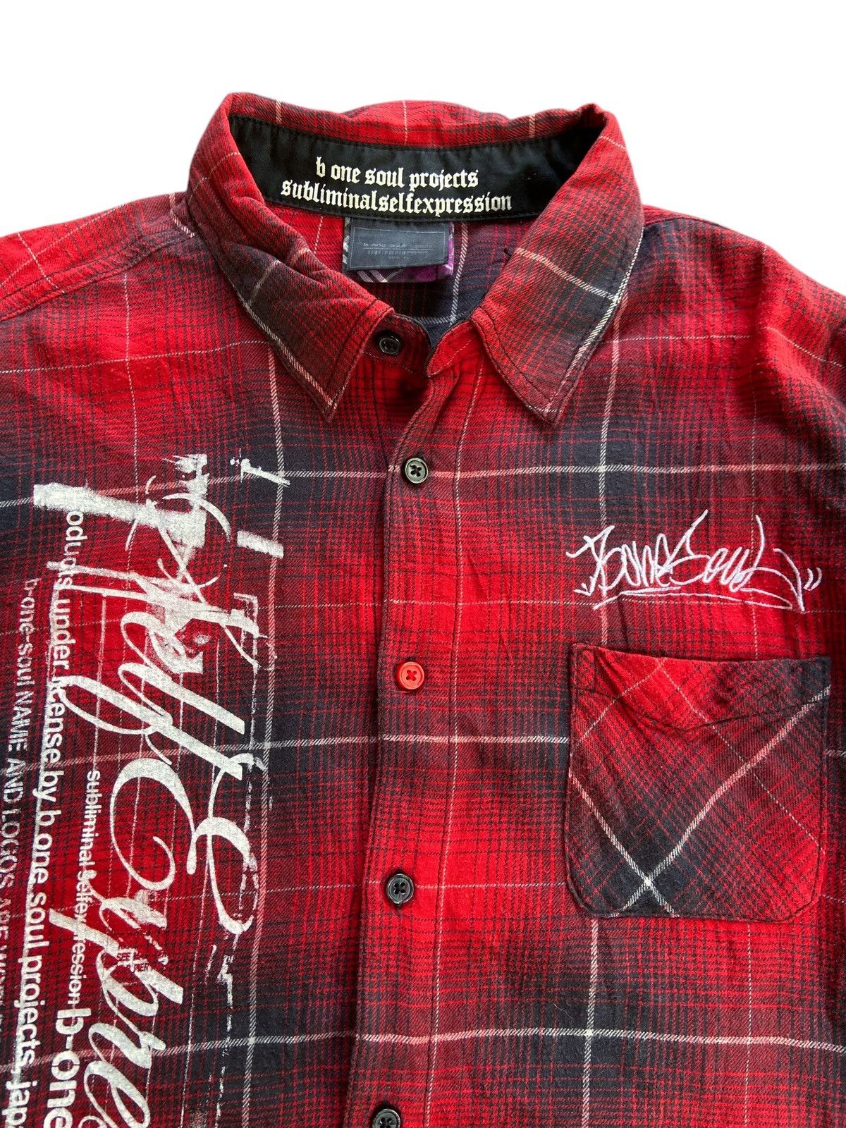 Japanese Brand B ONE SOUL PROJECTS SUBLIMINAL SELF EXPRESSION SHIRT Size US XL / EU 56 / 4 - 4 Thumbnail
