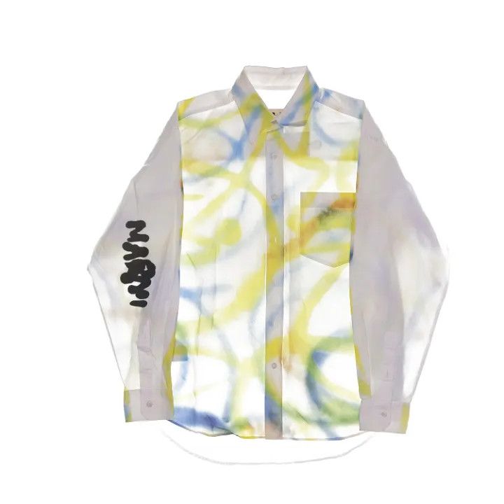 Marni Marni Letter Print Long Sleeve Shirt Size US M / EU 48-50 / 2 - 1 Thumbnail