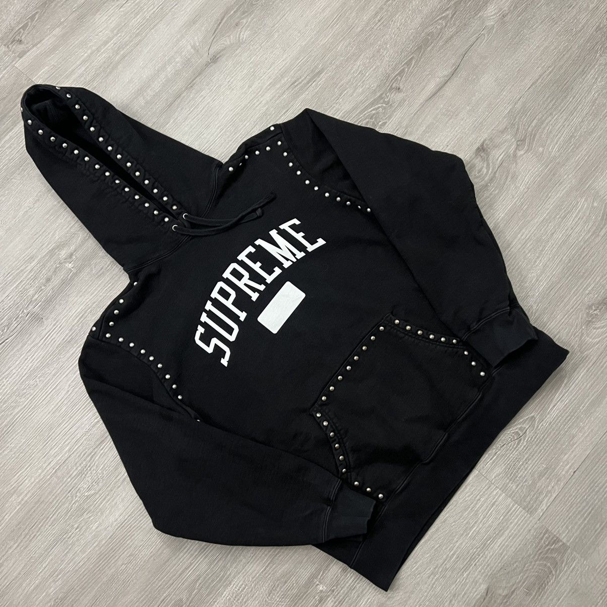 Supreme Supreme Studded Black Hoodie | Grailed