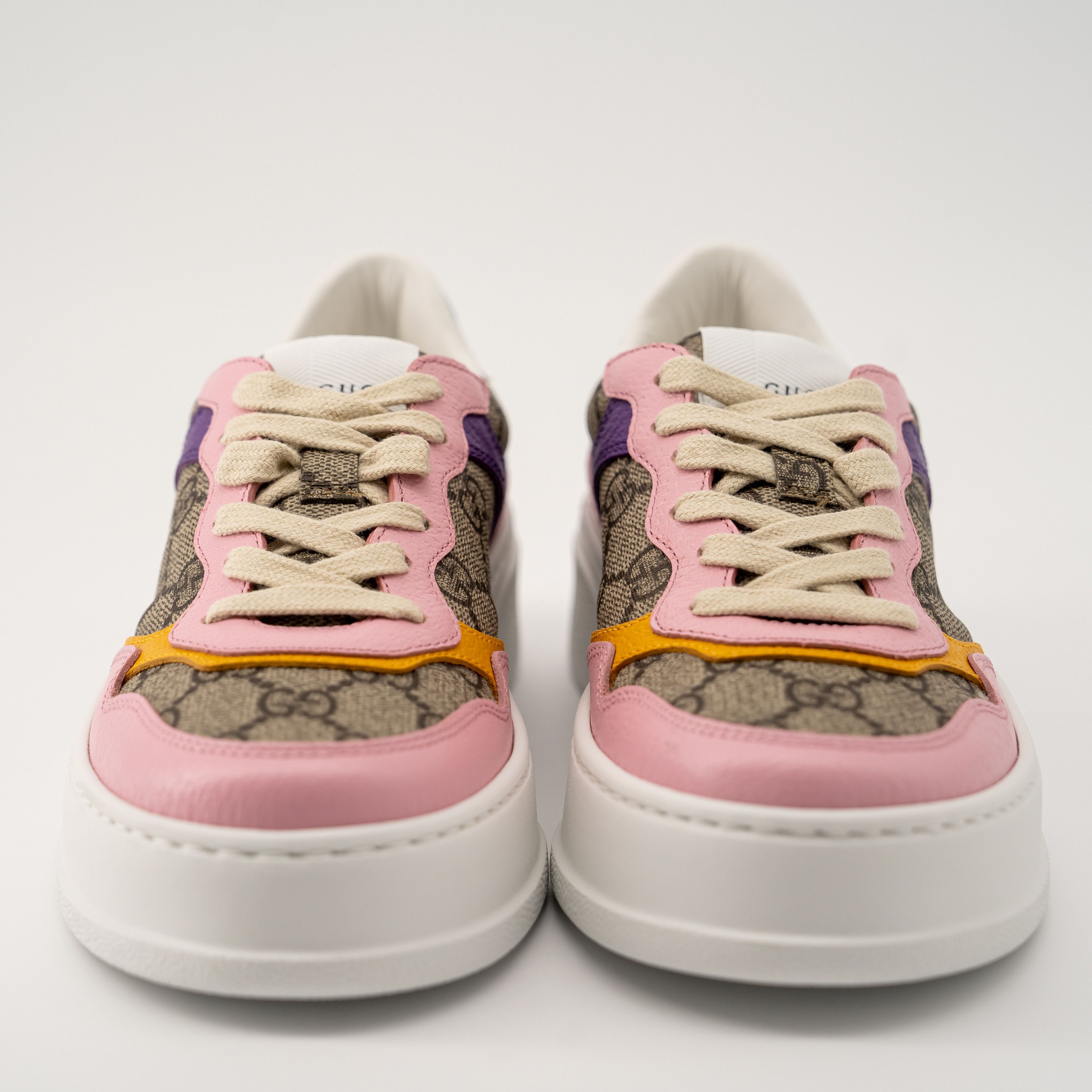 Gucci 40.5G Gucci Chunky B Pink Beige GG Sneakers Blue Purple Size US 10.5 / IT 40.5 - 2 Thumbnail