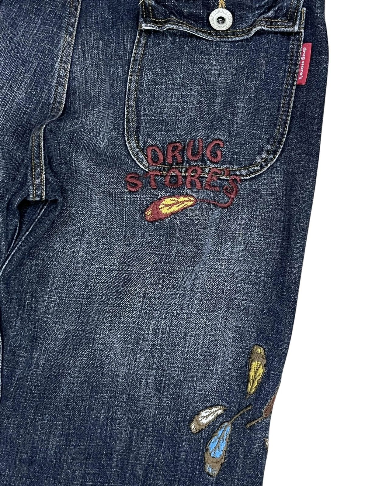 Japanese Brand Vintage Drug Store's Native Dope Embroidered Bush Pant Denim Size US 31 - 5 Thumbnail