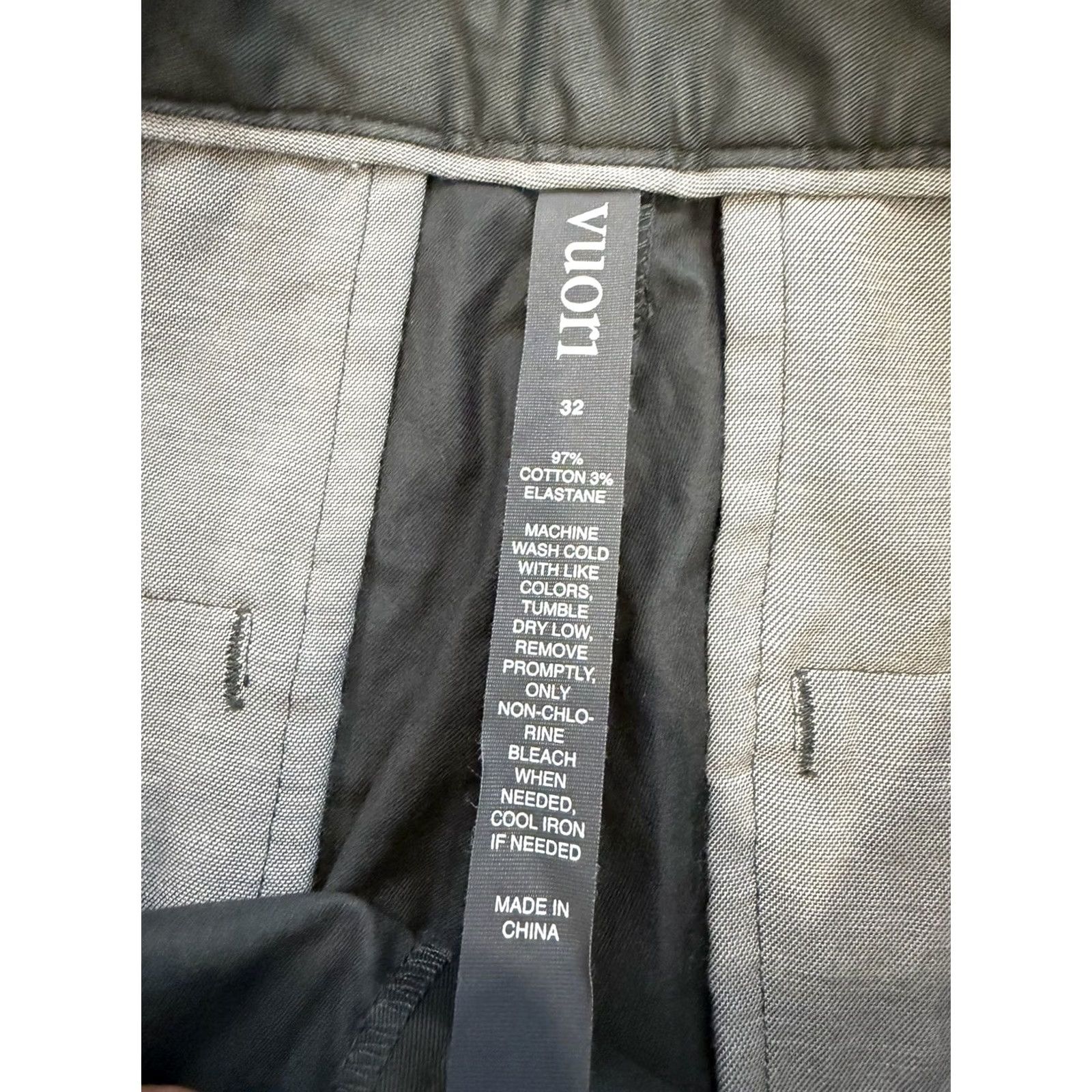Vuori Vuori Collins Chino Pants Men’s 32x28 Charcoal Cotton Stretch Twill V433 Size US 32 / EU 48 - 3 Thumbnail