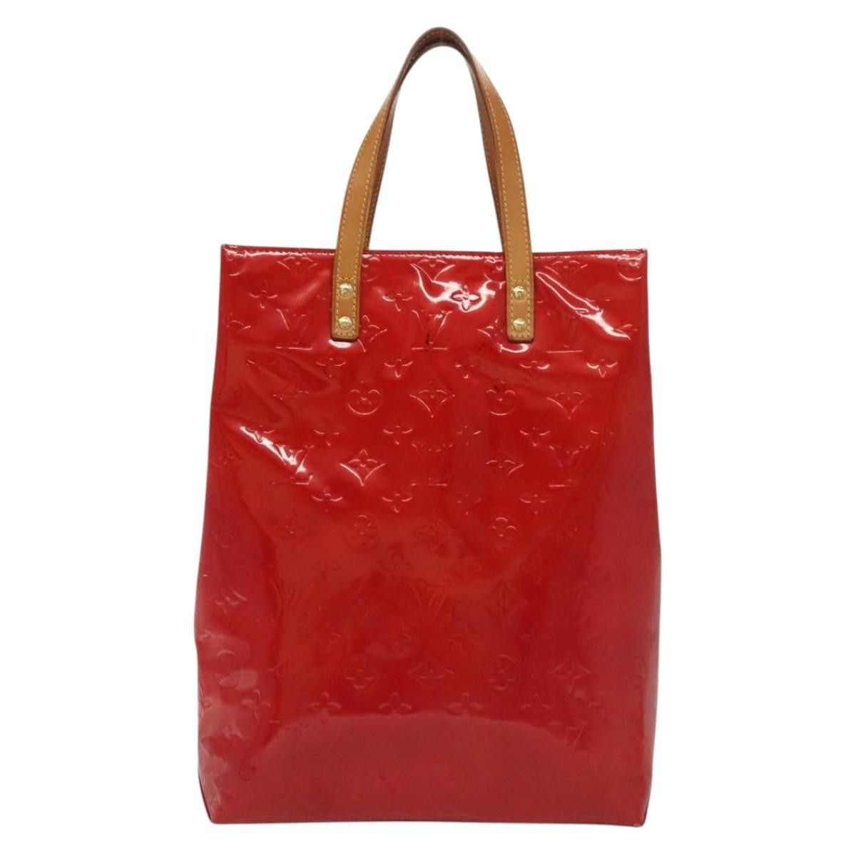 Louis Vuitton LOUIS VUITTON Monogram Vernis Reade MM Hand Bag Red Rouge Size ONE SIZE - 13 Thumbnail