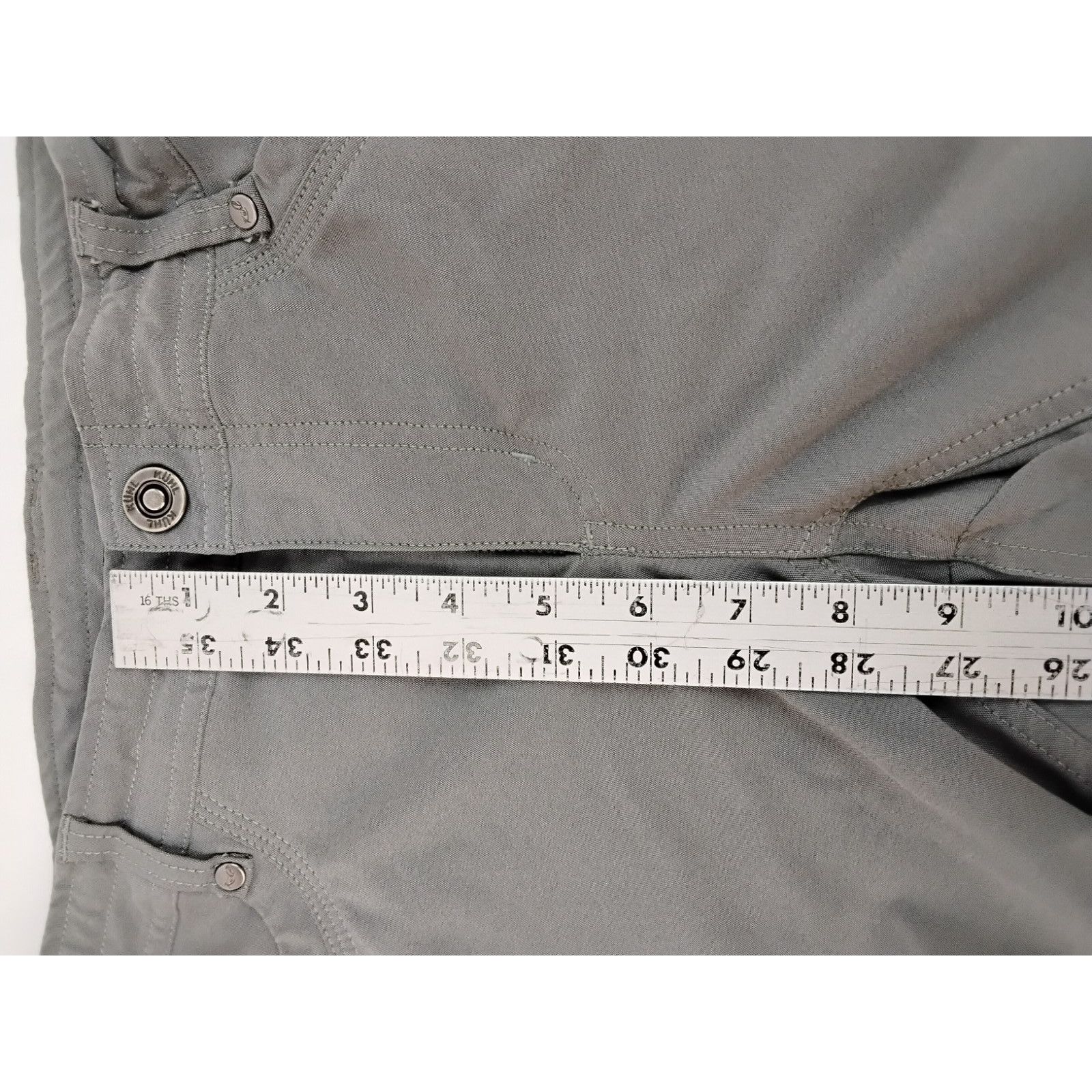 Kuhl Kuhl Hiking Pants Women's 8 Long 30x32 Gray Ruched Legs Size 30" / US 8 / IT 44 - 8 Thumbnail