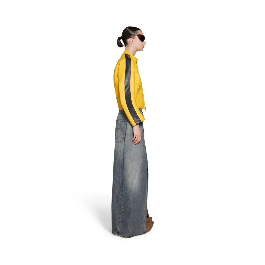 Balenciaga o1s1rm1125 Shrunk Racer Jacket in Yellow/Black Size XL / US 12-14 / IT 48-50 - 5 Thumbnail