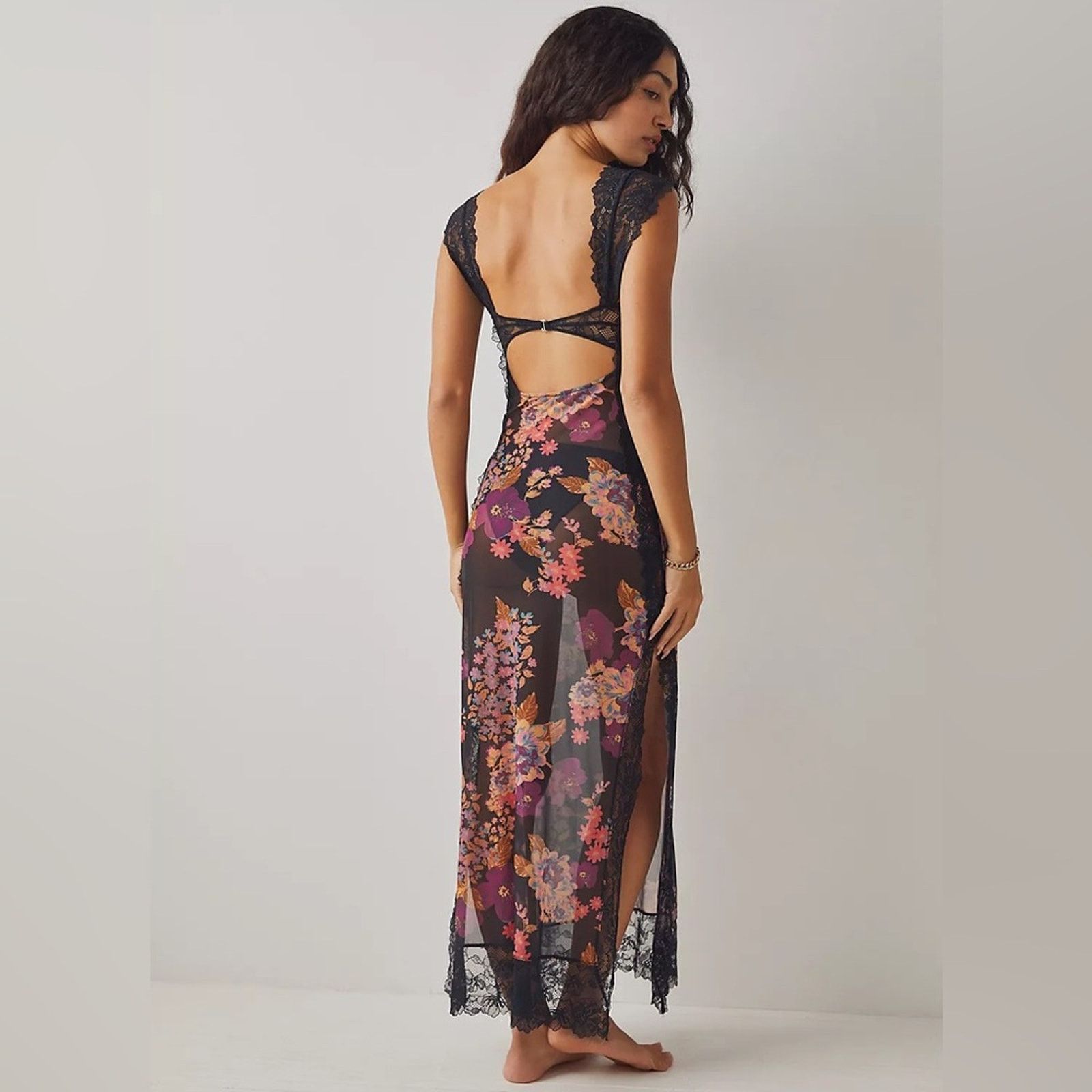 Free People 🎉LAST CHANCE🎉Free People‎ Suddenly Fine Maxi Slip Black Size XS / US 0-2 / IT 36-38 - 2 Thumbnail