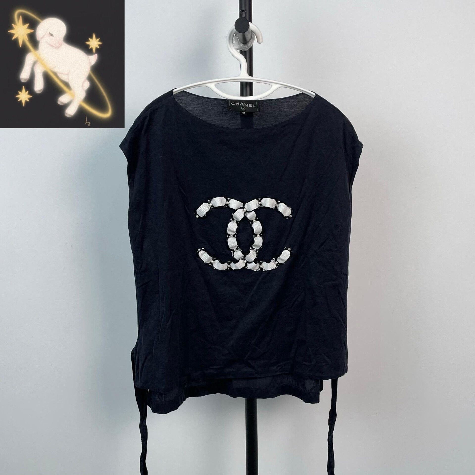 Chanel Chanel Blue Double C Sleeveless Top 34 Size XXS / US 00 / IT 34 - 1 Thumbnail