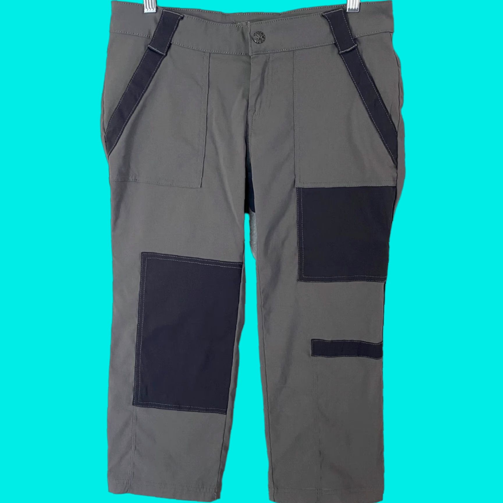 Prana Prana Cropped Pants Women's 4 Gray Stretch Rip-Stop Hiking Outdoors Capri Pants Cropped Women Gray 4-Pockets Stretch Hiking Rip-Stop Prana Women Size 27" / US 4 / IT 40 - 1 Thumbnail