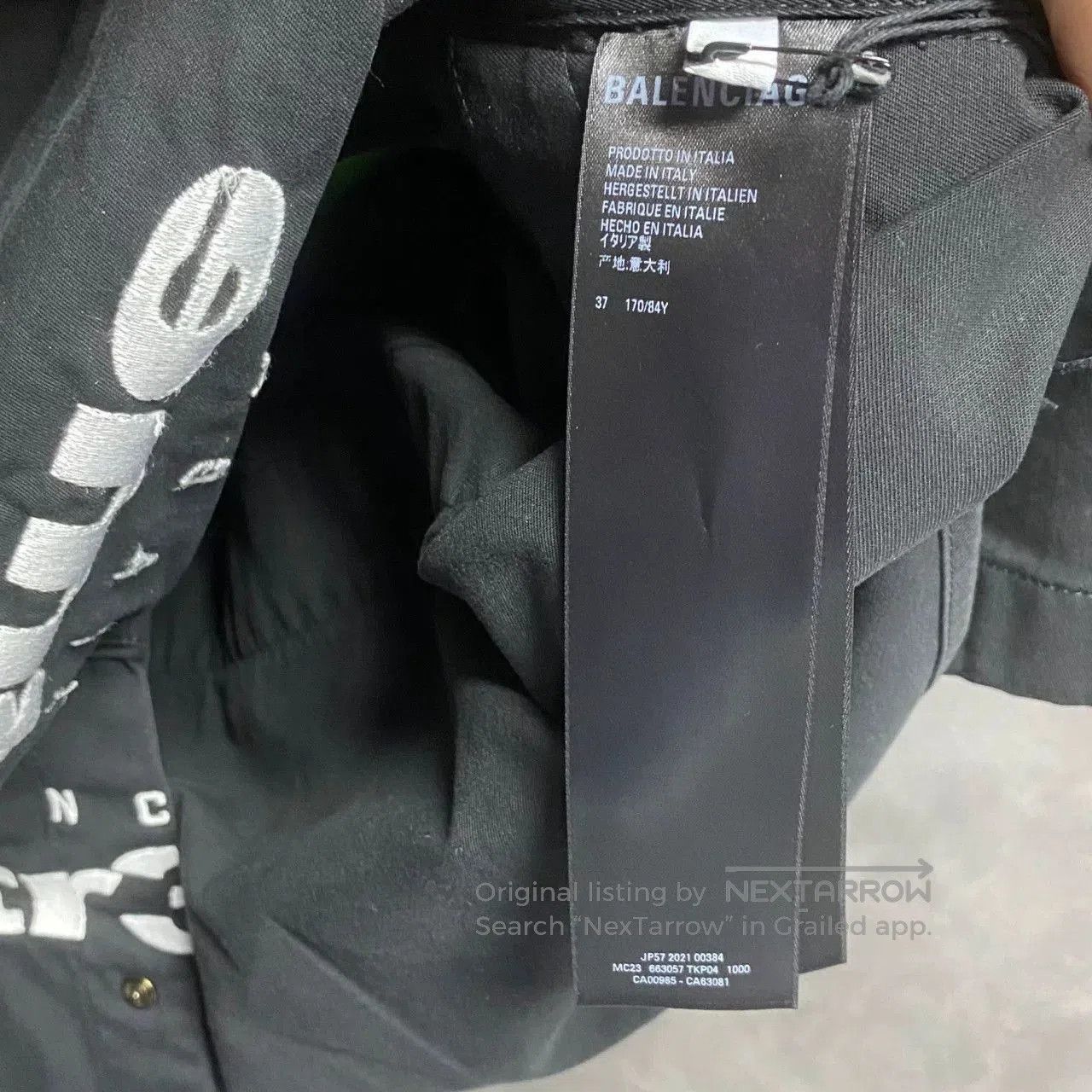 Balenciaga Balenciaga Black Art Print Logo Shirt. Size M / US 6-8 / IT 42-44 - 9 Thumbnail