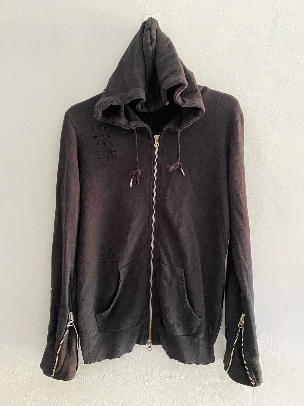 If Six Was Nine × Japanese Brand × Le Grande Bleu (L.G.B.) Japanese unknwn distressed multi zip hoodie Size US XL / EU 56 / 4 - 8 Thumbnail