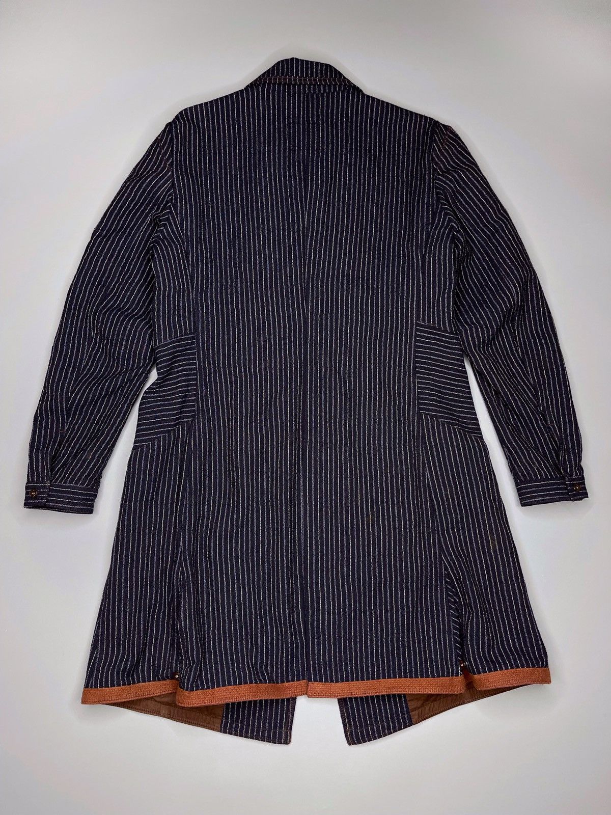 Marithe + Francois Girbaud Marithe Francols Girbaud Hickory Asymmetric Denim Jacket Size US M / EU 48-50 / 2 - 12 Thumbnail