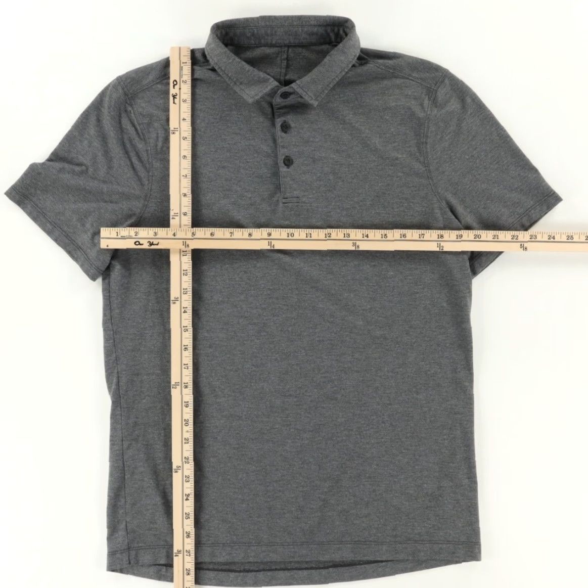 Lululemon Lululemon Evolution Nylon Heather Polo Shirt Gray Men's L Size US L / EU 52-54 / 3 - 3 Thumbnail